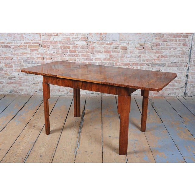 Wood Art Deco Dining Set in Beech, Spruce and Walnut Veneer, Czech, 1920s, Set of 5 For Sale - Image 7 of 13