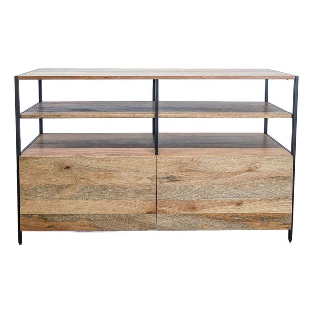 West Elm Industrial Modular Media Console For Sale