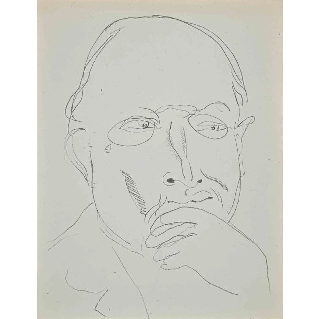 Study for Self-portrait is an original lithograph realized by Raoul Dufy in 1920. Good condition on a white paper. No...