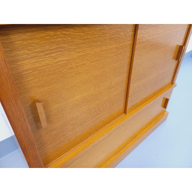 Vintage Oak Wood Bookcase, 1960s For Sale - Image 9 of 18