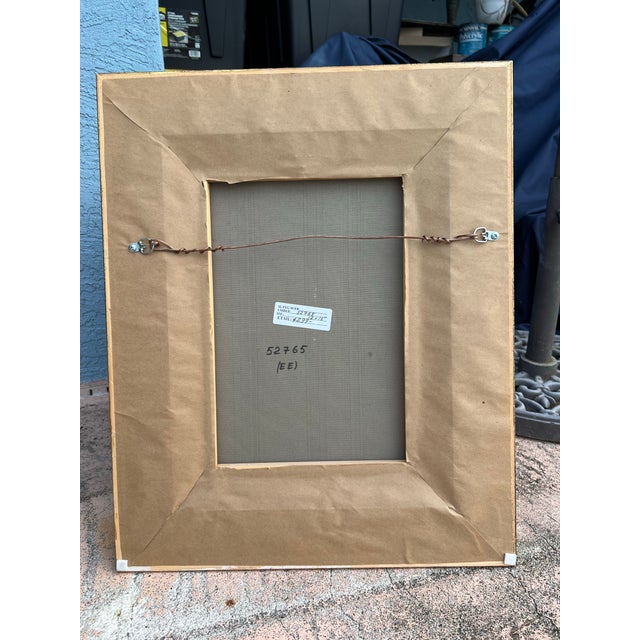 Wood Late 20th Century Floral Still Life Painting in Gold Ornate Frame For Sale - Image 7 of 7