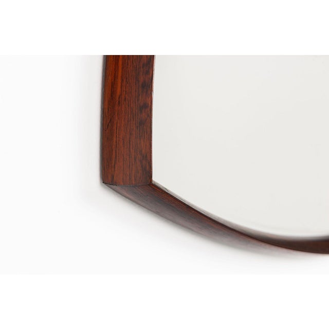 Brown Vintage Danish Wall Mirror in Rosewood by Thomas Poss Eferfolger, 1960 For Sale - Image 8 of 13