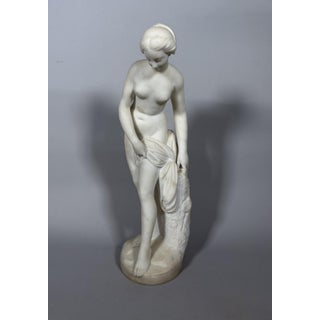 White marble sculpture Diana in the bath after Falconet (1716-1791) 18th century For Sale