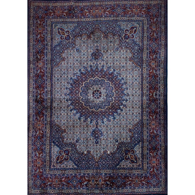 Middle Eastern Hand-Knotted Moud Rug For Sale