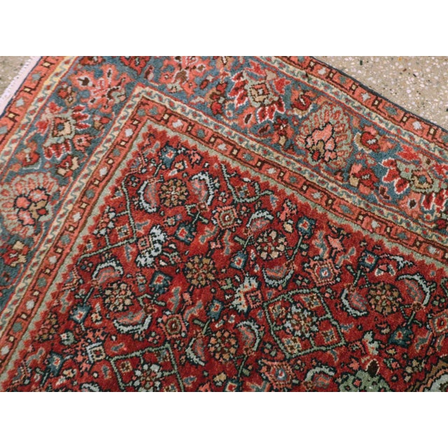 Galerie Shabab Collection Early 20th Century Persian Bidjar Small Throw Rug For Sale In New York - Image 6 of 8