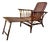 Adjustable Rattan Chaise Longue with Ottoman, 1920s For Sale
