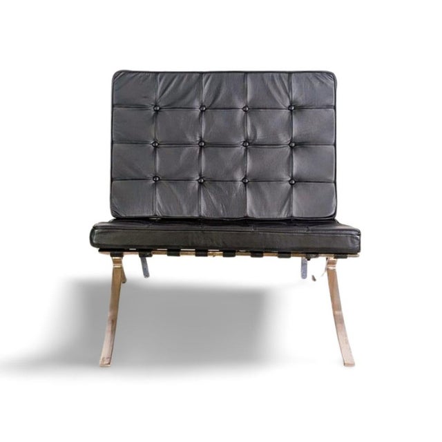 Black Barcelona Chair by Mies van der Rohe for Knoll International For Sale - Image 18 of 18