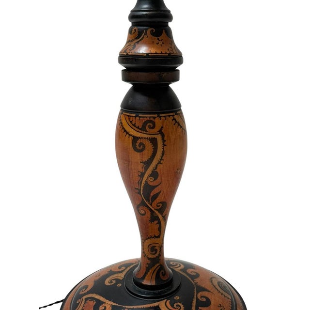 Dutch Art Deco Batik Floor Lamp by Hans Steinpatz, 1920s For Sale - Image 6 of 17