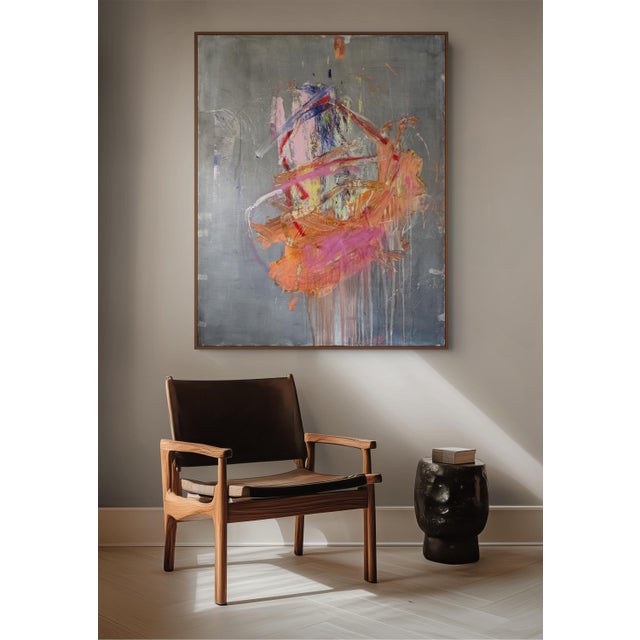 Abstract Contemporary Abstract Oil and Acrylic on Canvas "Seneca Street Liquor" by Tommaso Fattovich For Sale - Image 3 of 4