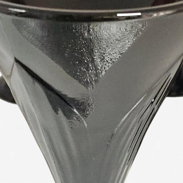 Mid 20th Century La Rochère Fidji Black Amethyst Pressed Glass Goblets, Set of Eight For Sale - Image 12 of 15