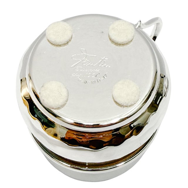 1960 Italian Fantin Silver-Plated Demitasse Espresso Cups - Set of 4 For Sale - Image 4 of 4