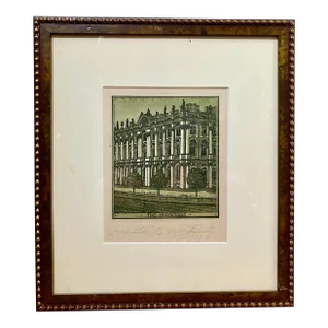 Hermitage Museum Mid 20th Century Numbered Signed Etching, Neoclassical, Baroque