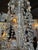 Glass 1930s Hollywood Colonial Style Clear Crystal Five Light Chandelier For Sale - Image 7 of 13