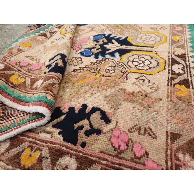 Mid 20th Century Galerie Shabab Collection Mid-20th Century Turkish Anatolian Throw Rug For Sale - Image 5 of 5