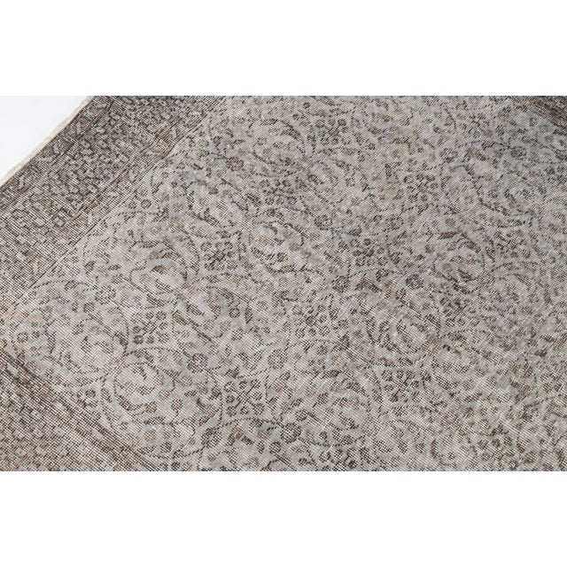Vintage Light Grey Oushak Rug For Sale - Image 10 of 10