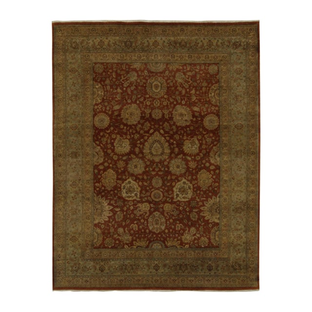 Red Rug & Kilim’s Persian Tabriz Style Rug in Red With Gold and Beige Floral Pattern For Sale - Image 8 of 8