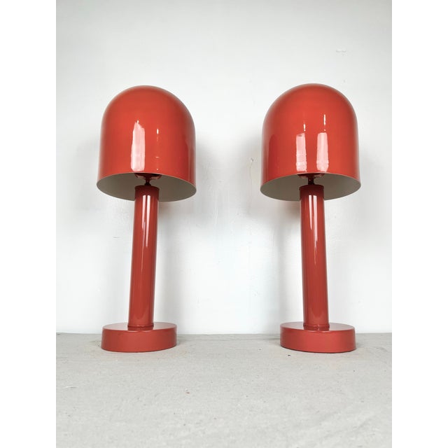 Vintage Metal Dome Lamps- A Pair For Sale In Tampa - Image 6 of 11