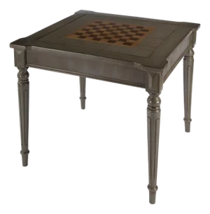 Vincent Silver Multi-Game Card Table, Gray