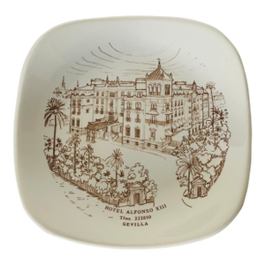 Vintage Spanish Seville Alfonso Hotel Ceramic Catchall