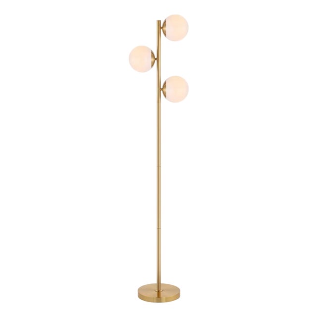 Devlyn 3-Light 62" Floor Lamp in Gold For Sale