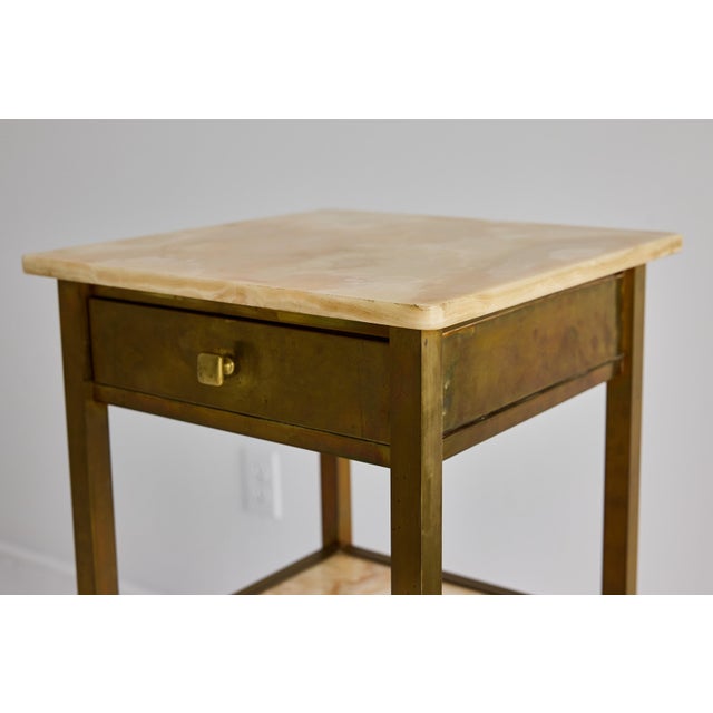 French Brass and Onyx Side Table on Casters, Circa 1900 For Sale - Image 17 of 18