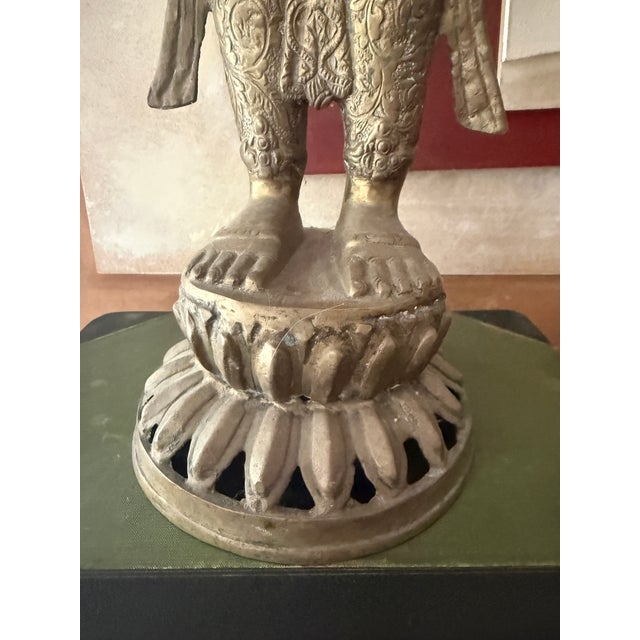 Large Brass Shiva Statue 30” Hindu Deity Sculpture For Sale - Image 11 of 12