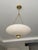 Cream Matte Cream Pendant Light With Brushed Brass Finish For Sale - Image 8 of 12