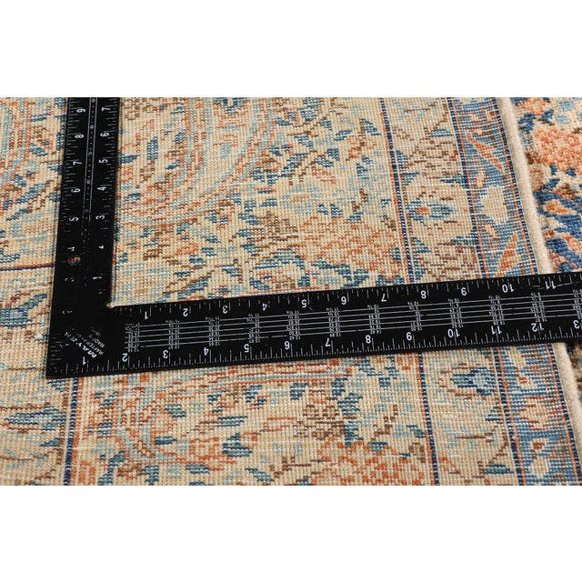 Beige Signed Antique Persian Kashan Rug, 08'04 X 11'03 For Sale - Image 8 of 11