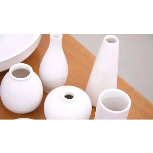 Really beautiful vases set by Jan Bontjes van Beek for Keramisches Werk Dr.-Ing. Alfred Ungewiß. One small chip on the bowl.