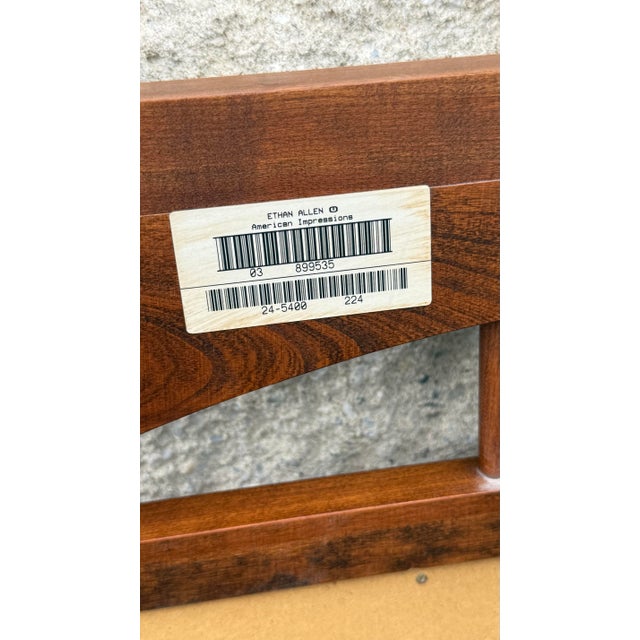 Glass Ethan Allen American Impressions Cherry Wall Mirror For Sale - Image 7 of 7