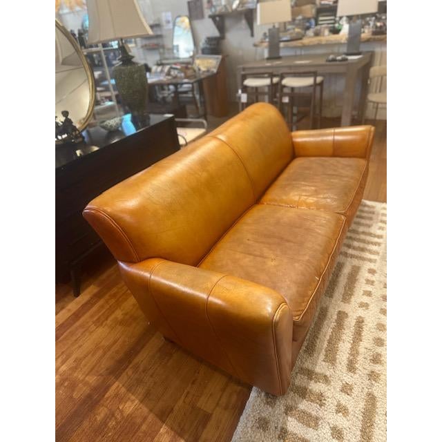 Ralph Lauren Style Leather Sofa For Sale - Image 15 of 15
