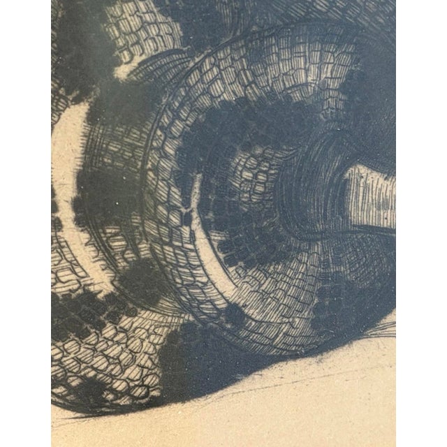 Paul Jouve Signed 1930 French Art Deco Etching Lion Python Snake Combat Print For Sale - Image 12 of 14