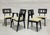 1950s Ebonized Mid Century Modern Dining Chairs, C. 1950's, Set/4 For Sale - Image 5 of 12