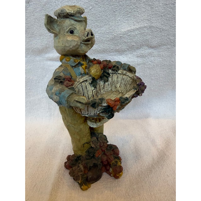 Tan Ceramic Piggy Business Card Holder For Sale - Image 8 of 8