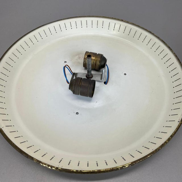Brass Ceiling or Wall Light in the style of Gino Sarfatti, Italy, 1950s For Sale - Image 18 of 18