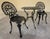 Late 20th Century Victorian Revival Iron and Aluminum Garden Bistro Set, 3 Pieces For Sale - Image 9 of 15