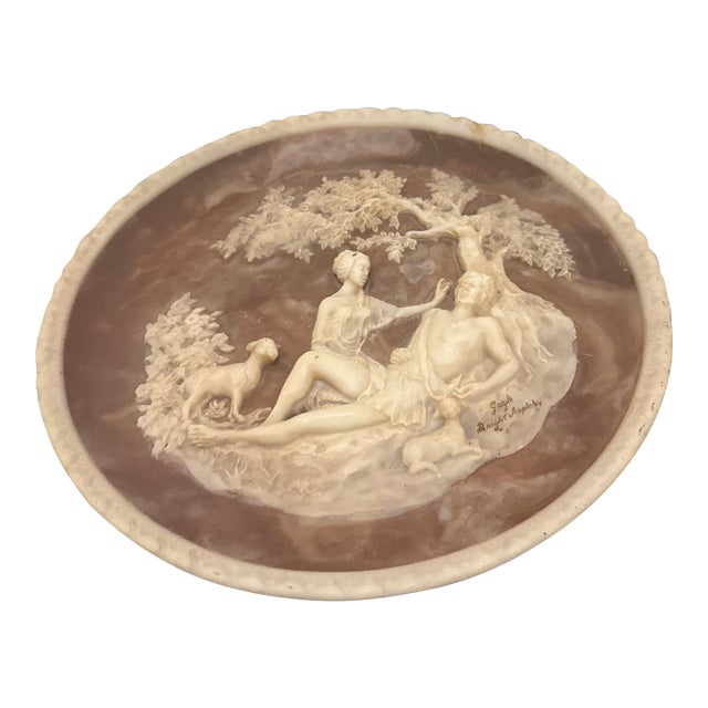 Vintage 1978 Incolay Stone Plate "A Thing of Beauty" – Romantic Poets Series For Sale