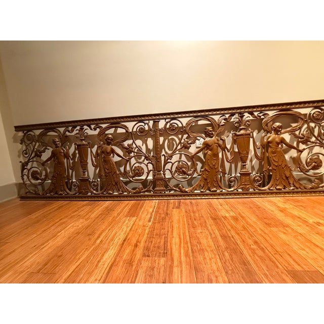 Early 21st Century Early American Bronze Screen 8.5 Feet Long For Sale - Image 5 of 11