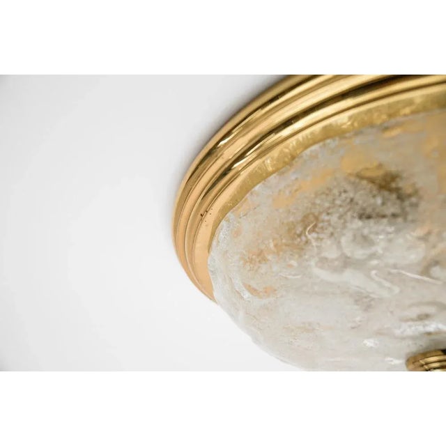 Murano Ice Glass Flush Mount, Germany, 1960s For Sale - Image 9 of 11