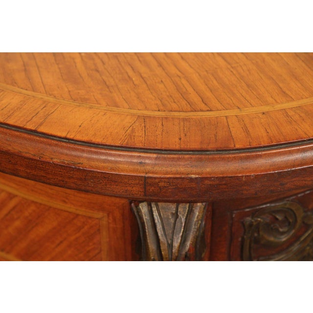 Wood 1930's French Louis XV Style Inlaid Satinwood Vanity For Sale - Image 7 of 11