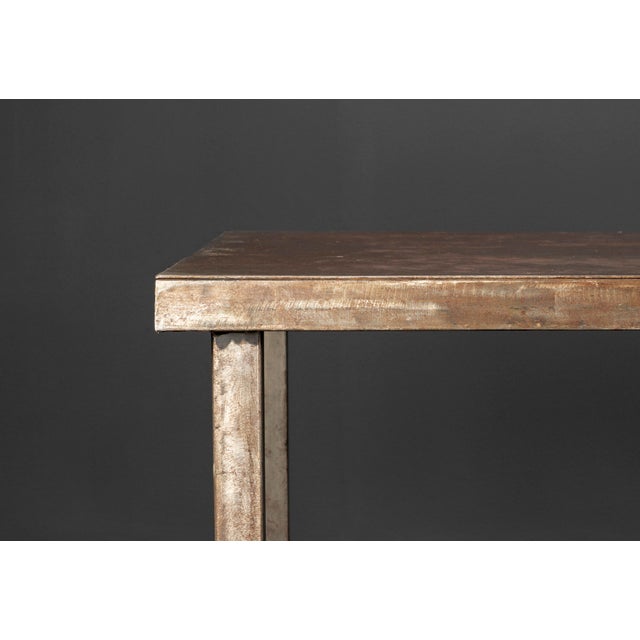 Large Industrial Dining Table in Handcrafted Steel For Sale - Image 10 of 18