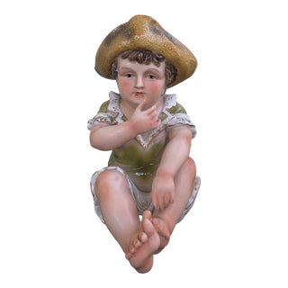 Antique Style Camille Naudot French Porcelain Piano Baby Boy Figurine Model 6068a For Sale
