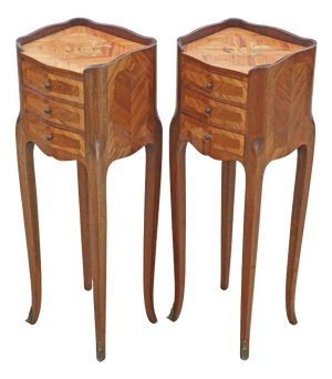 Vintage French Bedside Tables, 1950s, Set of 2