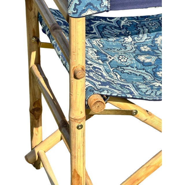 Bespoke Natural Bamboo Directors Chair With Matching Down-Filled 
