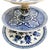1990s Large Chinoiserie Blue & White 3-Tier Porcelain Serving Stand by Bombay For Sale In San Diego - Image 6 of 11