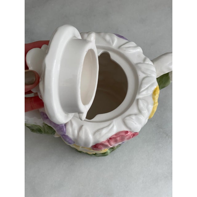 1980s World Bazaar Floral Tea Pot or Pitcher For Sale - Image 10 of 12