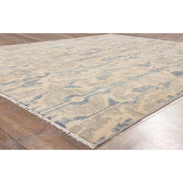 Textile Vintage Ikat Area Rug 07’10 X 10’00 For Sale - Image 7 of 9