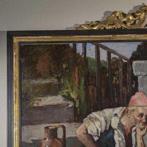 Neapolitan Scene, Oil on Canvas, Framed For Sale - Image 4 of 8