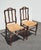 French Provincial Pair of Antique French Provincial Style Ornate Carved Rush Seat Side Chairs For Sale - Image 3 of 17