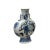 Chinese Blue White Porcelain Oval Flat Body People Theme Vase For Sale - Image 4 of 6